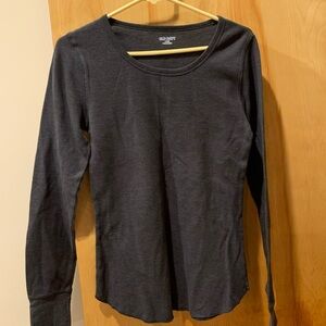 Womens waffle knit crew top.
